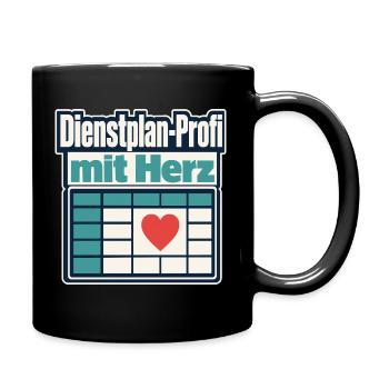 Altenpfleger Dienstplan-Profi mit Herz Geschenk Id - Full Colour Mug - black - Right