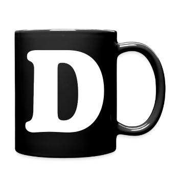 Impression de style grand D | Point D | D Logo - Mug uni - noir - Droite