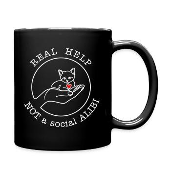 REAL HELP - Full Colour Mug - black - Right