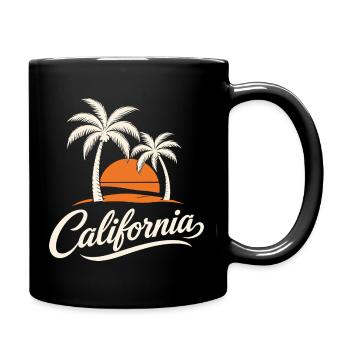 Palmiers et Coucher Californien - Mug uni - noir - Droite