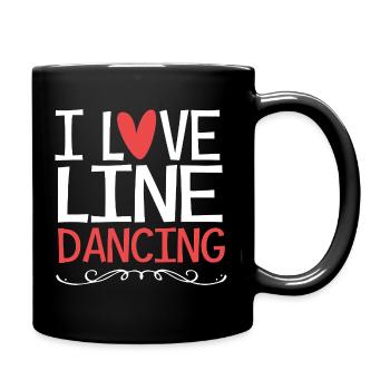 Danse en ligne - Mug uni - noir - Droite