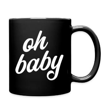 T-shirt Oh Bébé qui dit grossesse - Mug uni - noir - Droite
