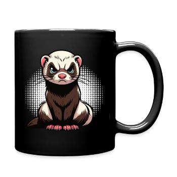 ferret ferret holder ferret owner - Full Colour Mug - black - Right