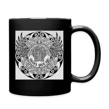 Unstoppable Will Mandala with Wings - Full Colour Mug - black - Right
