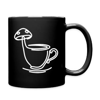 Champignon thé café - Mug uni - noir - Droite