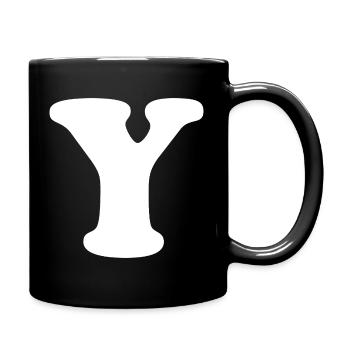 Grande impression de style Y | Lettre Y | Y Logo - Mug uni - noir - Droite