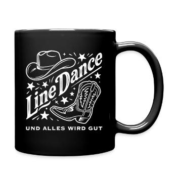 Line Dance Cowboy Flair - Tasse einfarbig - Schwarz - Rechts