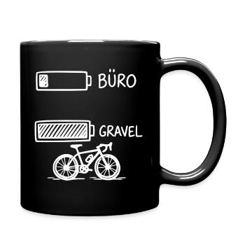 Büro Akku Gravelbike - Tasse einfarbig - Schwarz - Rechts