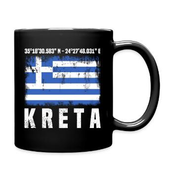 Coordonnées Crète - Mug uni - noir - Droite