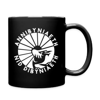 Annibyniaeth Nid Dibyniaeth - Tasse einfarbig - Schwarz - Rechts