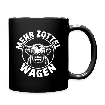 Mehr Zottel wagen - Highlands - Tasse einfarbig - Schwarz - Rechts