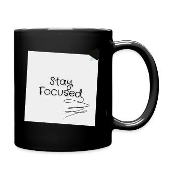 Graphique de post-it autocollant Stay Focus - Mug uni - noir - Droite