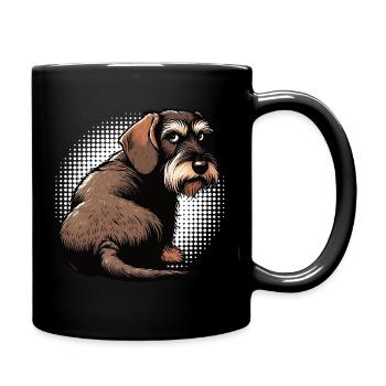 teckel teckel à poils durs propriétaire de teckel teckel - Mug uni - noir - Droite