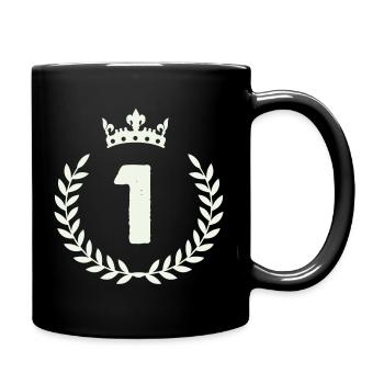 Couronne du gagnant numéro un - Mug uni - noir - Droite