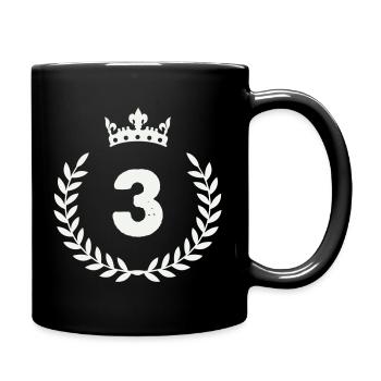3_kranz_krone- - Tasse einfarbig - Schwarz - Rechts
