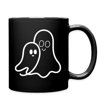 Cuddly ghost friendship - Full Colour Mug - black - Right