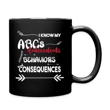 Verhaltenstherapie Therapie Verhalten - Tasse einfarbig - Schwarz - Rechts