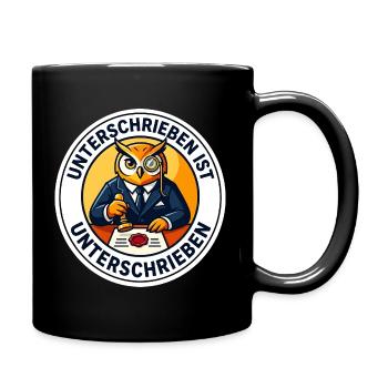 Jurist Notar Anwalt Unterschrieben Geschenk - Tasse einfarbig - Schwarz - Rechts