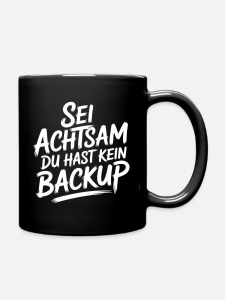 Achtsamkeit - Tasse einfarbig - Schwarz