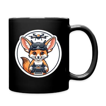 Drohne Safari T-Shirt - Tasse einfarbig - Schwarz - Rechts