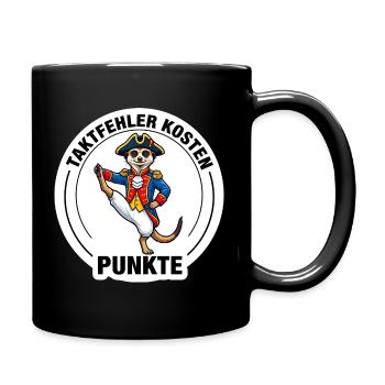 Gardetanz Erdmännchen Punkte Shirt - Tasse einfarbig - Schwarz - Rechts