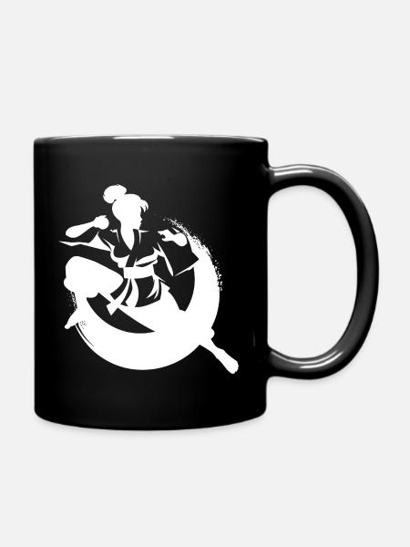 Karateka Mädchen - Tasse einfarbig - Schwarz