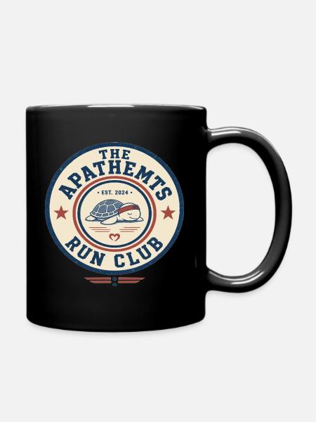 Schildkröten Run Club - Tasse einfarbig - Schwarz