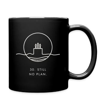 30. Geburtstagsgeschenk – 30. Immer noch kein Plan. - Tasse einfarbig - Schwarz - Rechts