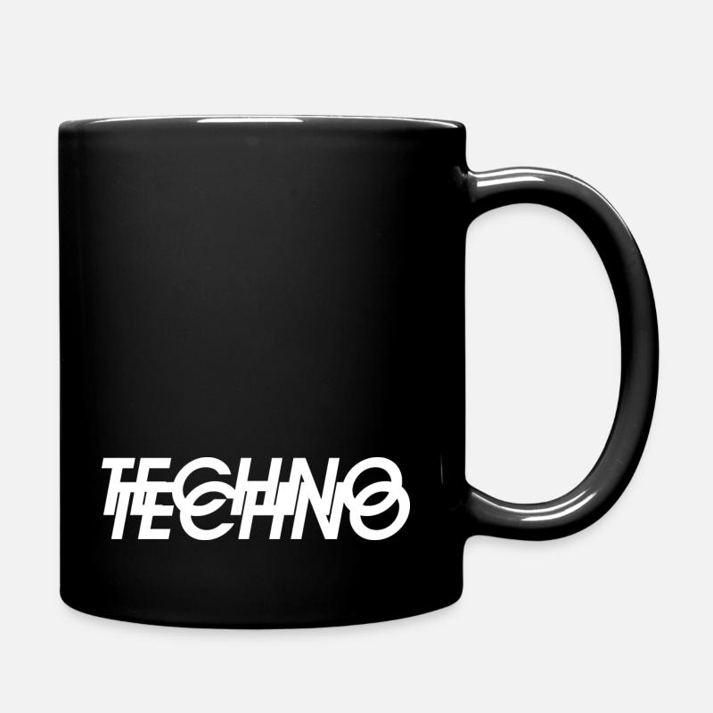 Techno Techno - Tasse einfarbig - Schwarz