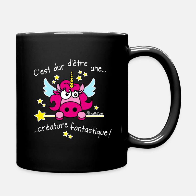 Licorne- C'est dur d'être une créature fantastique - Mug uni - noir