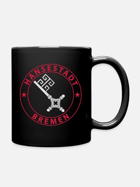 Bremen Wappen - Tasse einfarbig - Schwarz