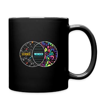 Science Wonder Art überlappende Kreise Geschenk - Tasse einfarbig - Schwarz - Rechts