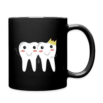 Heureux couple de dents! - dentiste dent de lait - Mug uni - noir - Droite