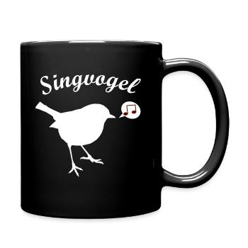Singvogel - Spatz Singen Chormitglieder Chormusik - Tasse einfarbig - Schwarz - Rechts