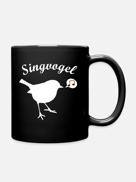 Singvogel - Spatz Singen Chormitglieder Chormusik - Tasse einfarbig - Schwarz