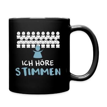 Ich höre Stimmen! - Chormitglieder Dirigent Chor - Tasse einfarbig - Schwarz - Rechts