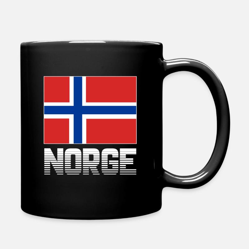 Norvège Norge drapeau, bannière couleurs nationales avec fierté - Mug uni - noir