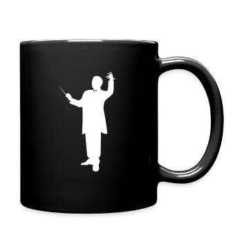 Conductor choirmaster choral music stage choir members - Full Colour Mug - black - Right