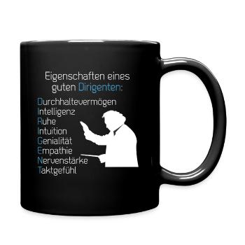 Eigenschaften eines Dirigenten Chorleiter Chor - Tasse einfarbig - Schwarz - Rechts