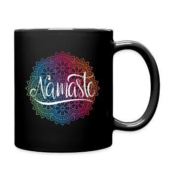 Namaste Mandala Yoga Meditation Liebe Entspannung Geschenke - Tasse einfarbig - Schwarz - Rechts