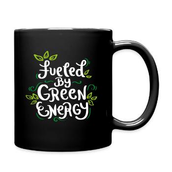 Fueled by Green Energy Gift - Full Colour Mug - black - Right