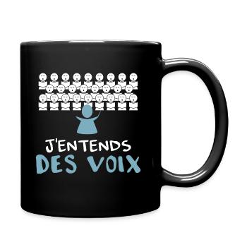 J'entends des voix - pour les chefs de chœur! - Tasse einfarbig - Schwarz - Rechts