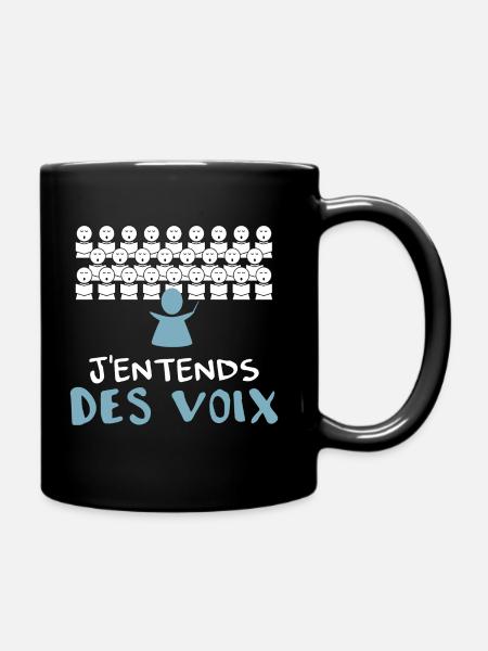 J’entends des voix - pour les chefs de chœur ! - Mug uni - noir