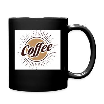 kaffee logo 1176 97 - Tasse einfarbig - Schwarz - Rechts