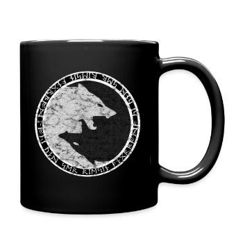 Fenrir - Yin und Yang - Tasse einfarbig - Schwarz - Rechts