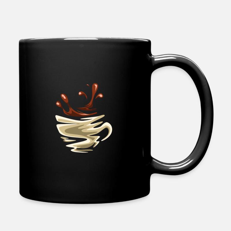Coffee lively design - Full Colour Mug - black