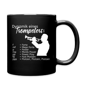 Dynamik eines Trompeters - Trompetenspieler Musik - Tasse einfarbig - Schwarz - Rechts