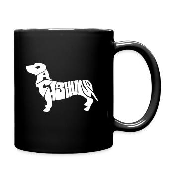 Dachshund / Dackel - Tasse einfarbig - Schwarz - Rechts