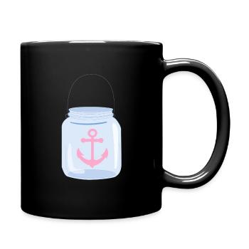 Ancre sur verre - Mug uni - noir - Droite