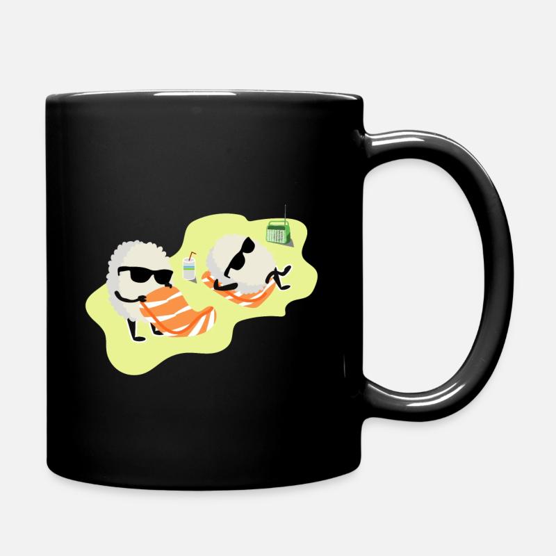 Idée de cadeau de riz de saumon de sushi de sushi - Mug uni - noir